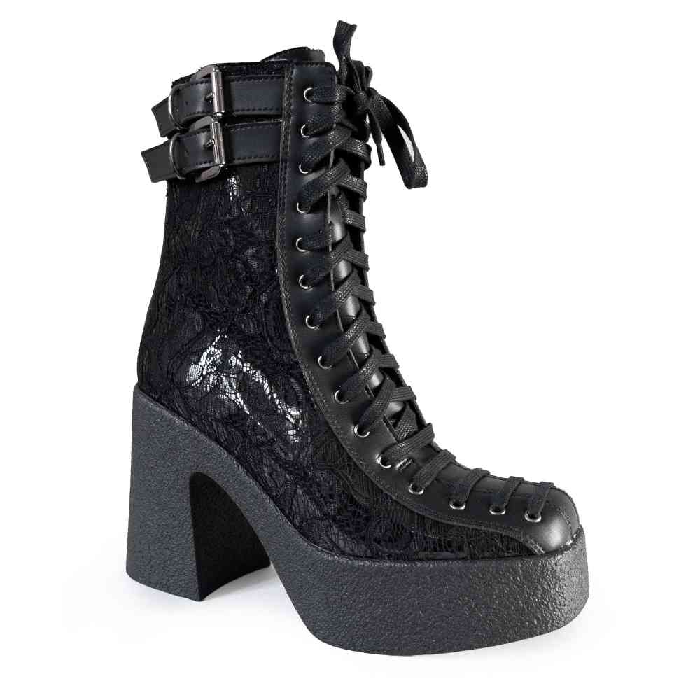 Altercore - Isabel Vegan Bottes de plate-forme - Noir